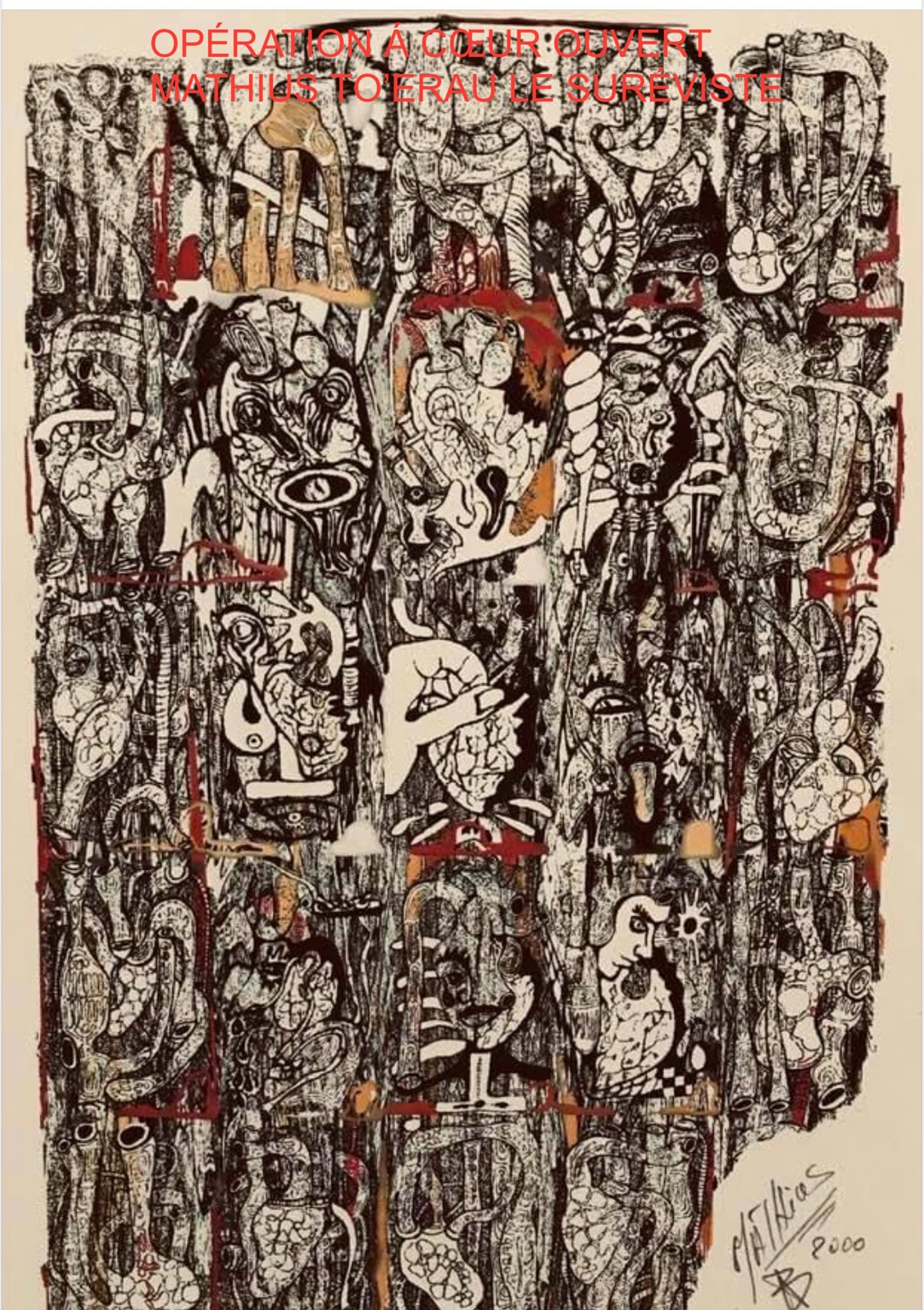 Sans commentaire, œuvre facettiste à l’encre de Mathius TO’ERAU